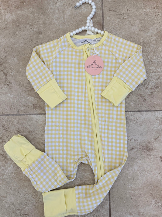 Yellow Gingham Zippy