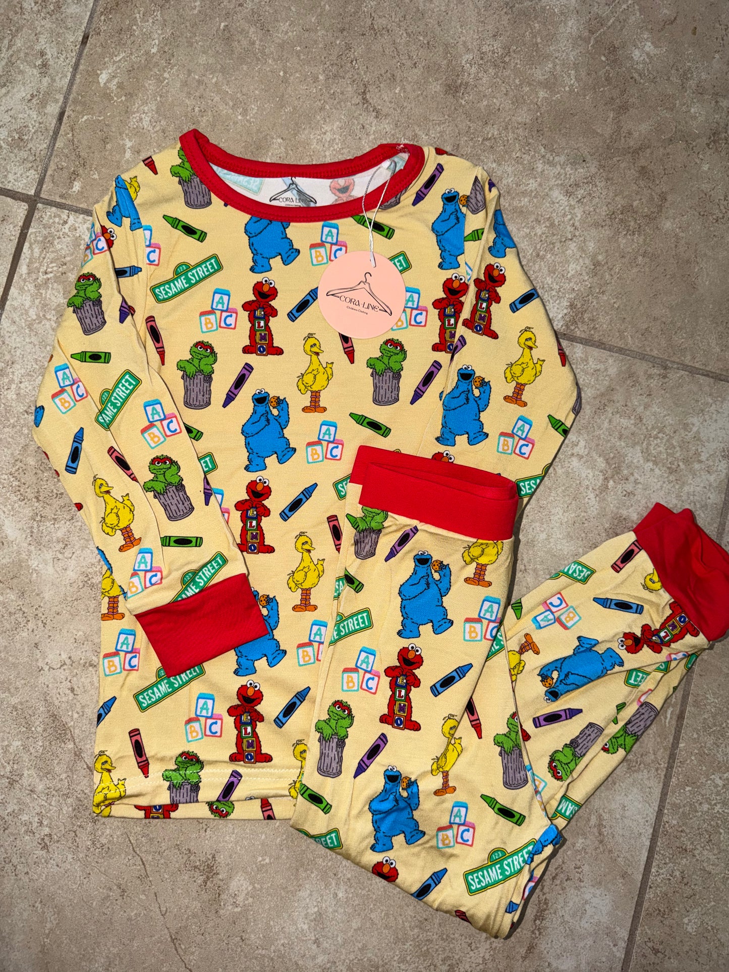 Red Sesame Street Pant Set