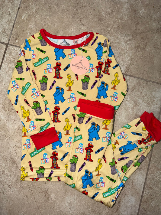 Red Sesame Street Pant Set
