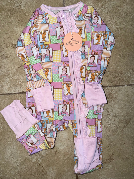 Pink Mrs.Rachel Ruffle Zippy