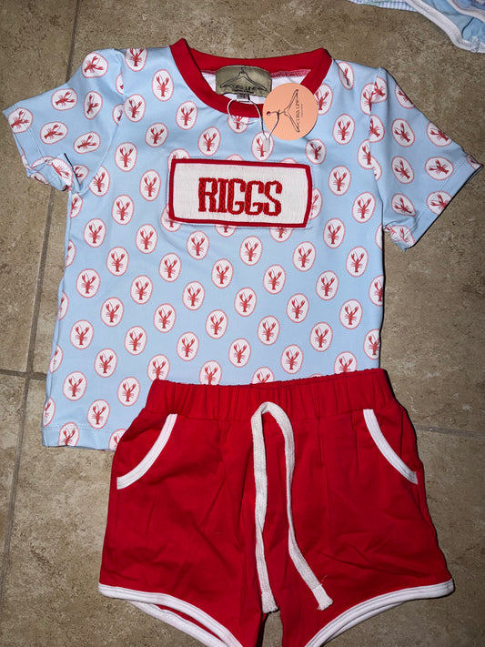 "Riggs" Crawfish Short Set