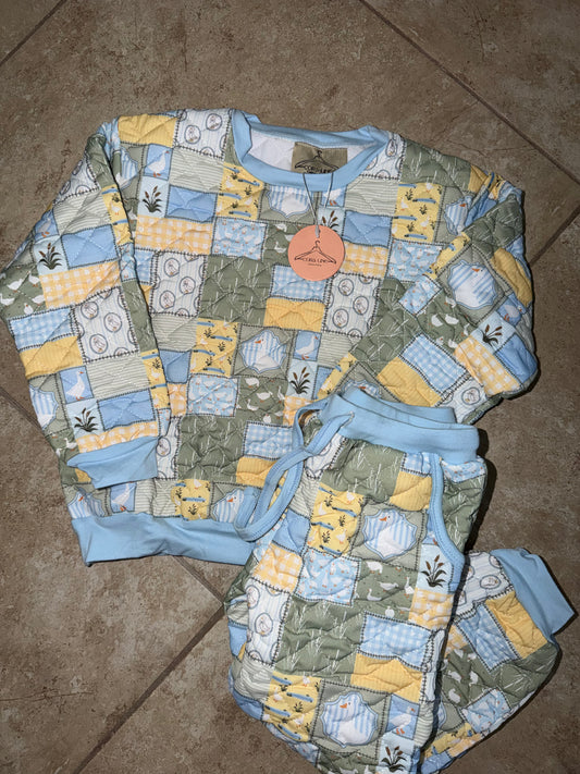 Silly Goose Quilted Set