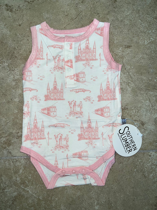 Pink Toile Bamboo Bubble