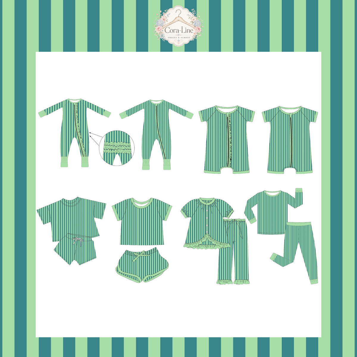 Dark Green Stripes Collection (ETA:FEB.)